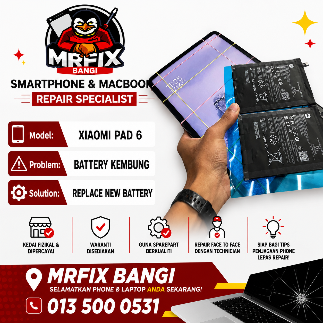 Phone display and component service near Bangi