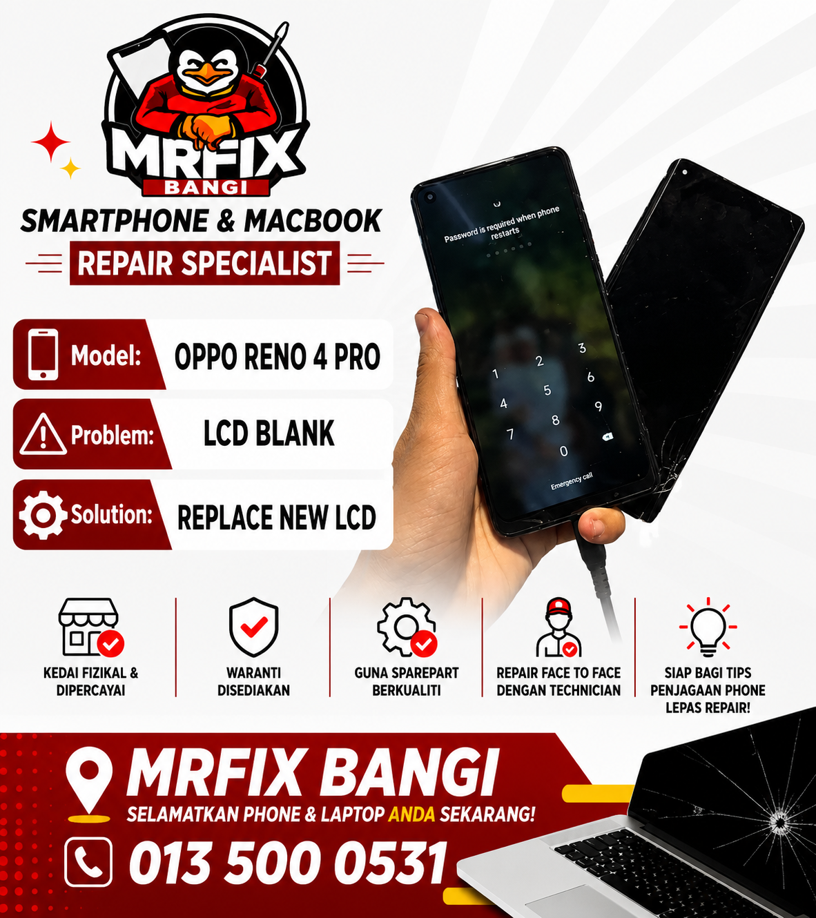 Practical phone speaker diagnosis in Bangi