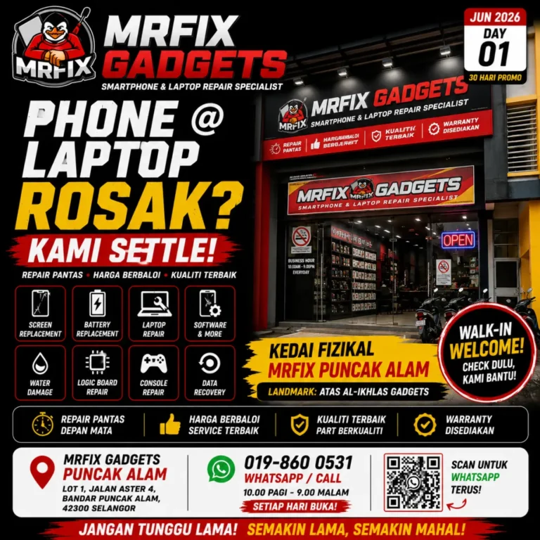 Phone Repair Puncak Alam: A Physical Shop for iPhone and Android