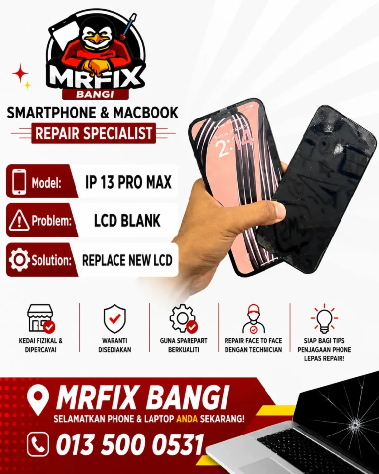 Tukar LCD iPhone di MRFIX Bangi