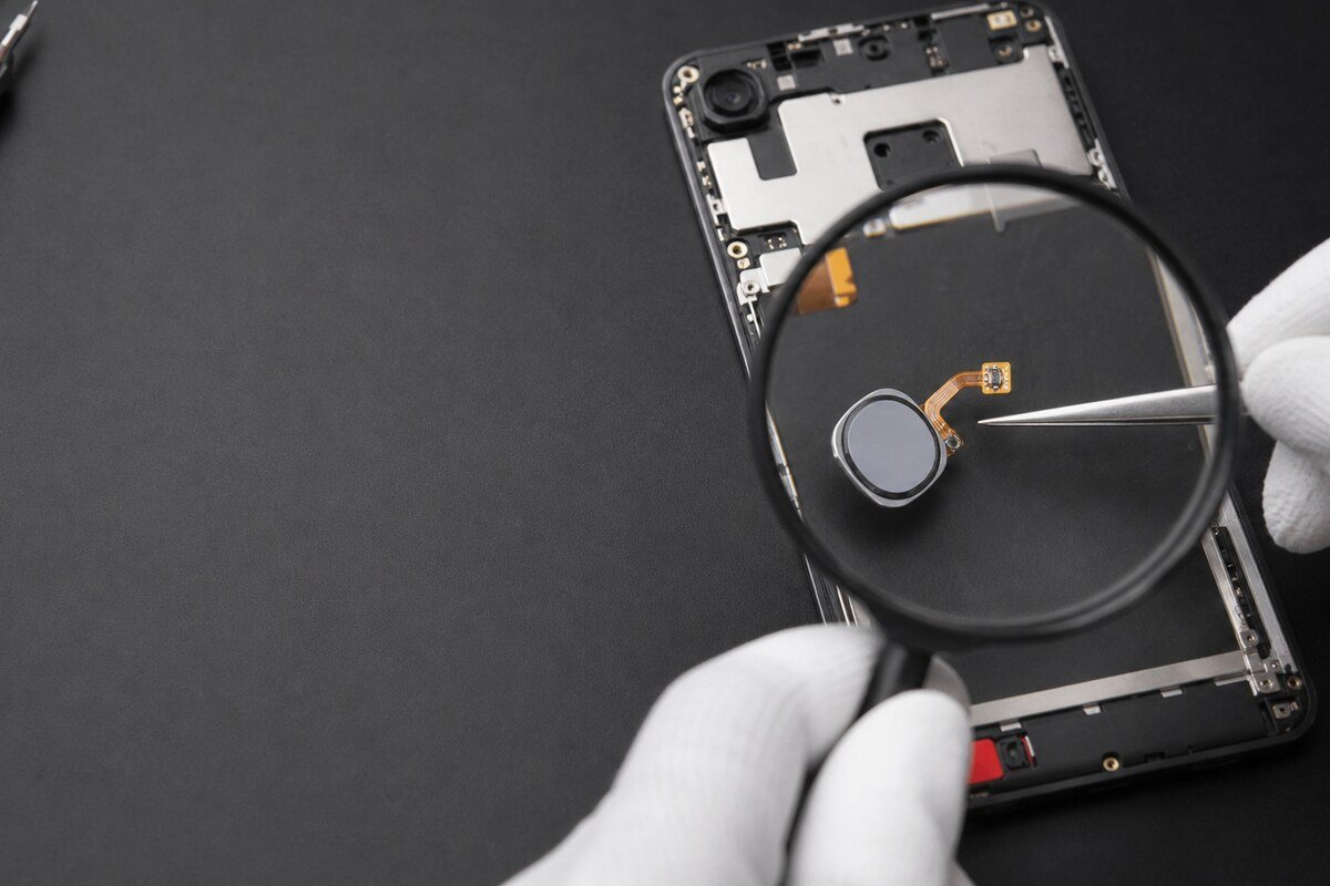 Phone fingerprint module and connector assessment