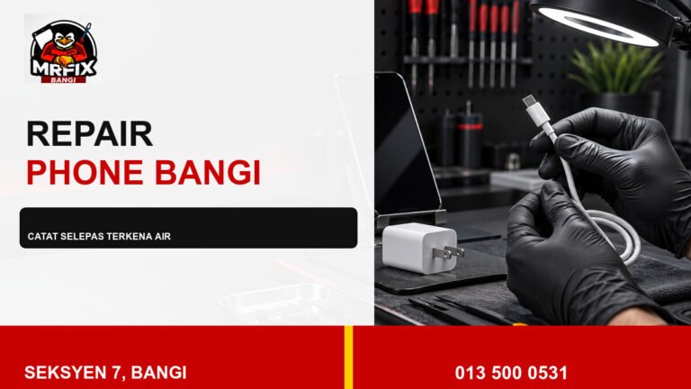 Repair Phone Moisture Warning Bangi: Catat Simptom Selepas Terkena Air — featured image