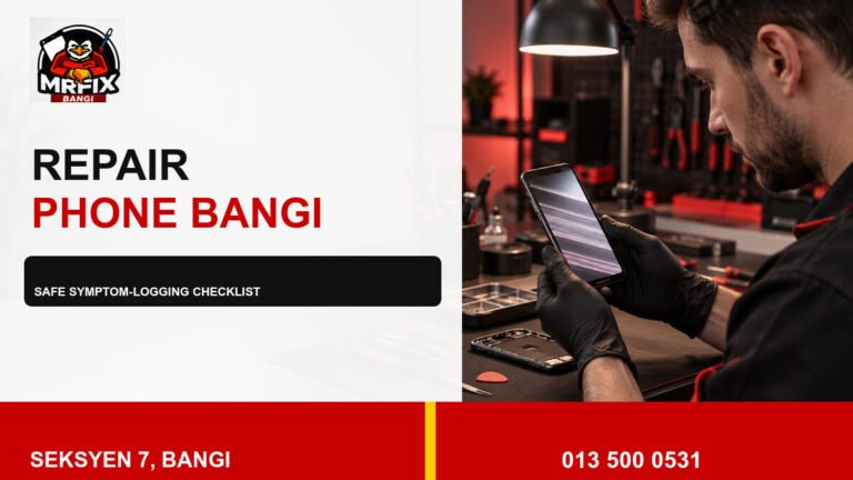 Repair Phone Screen Flicker Bangi: A Safe Symptom-Logging Checklist — featured image